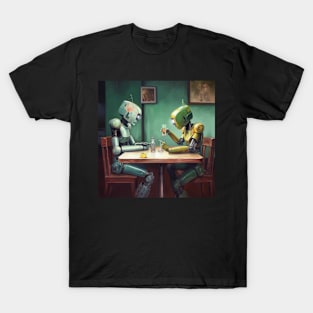 Robots in the cafe series T-Shirt